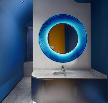 Bathroom Vanity LED Mirror -Stripe Series MR-YSJ-SJ11-DIA600-AF-BL