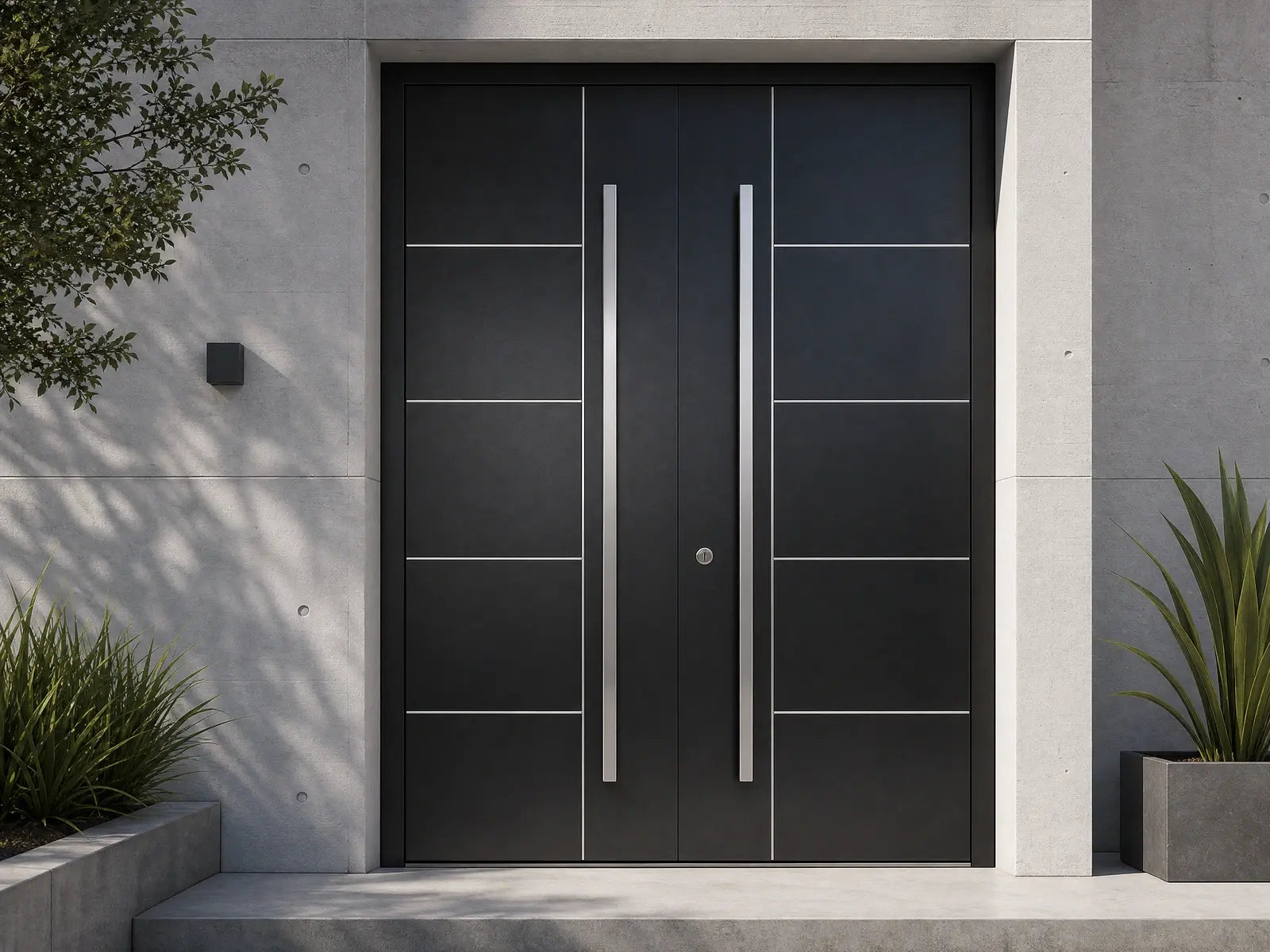 Aluminum Entrance Door — detail view