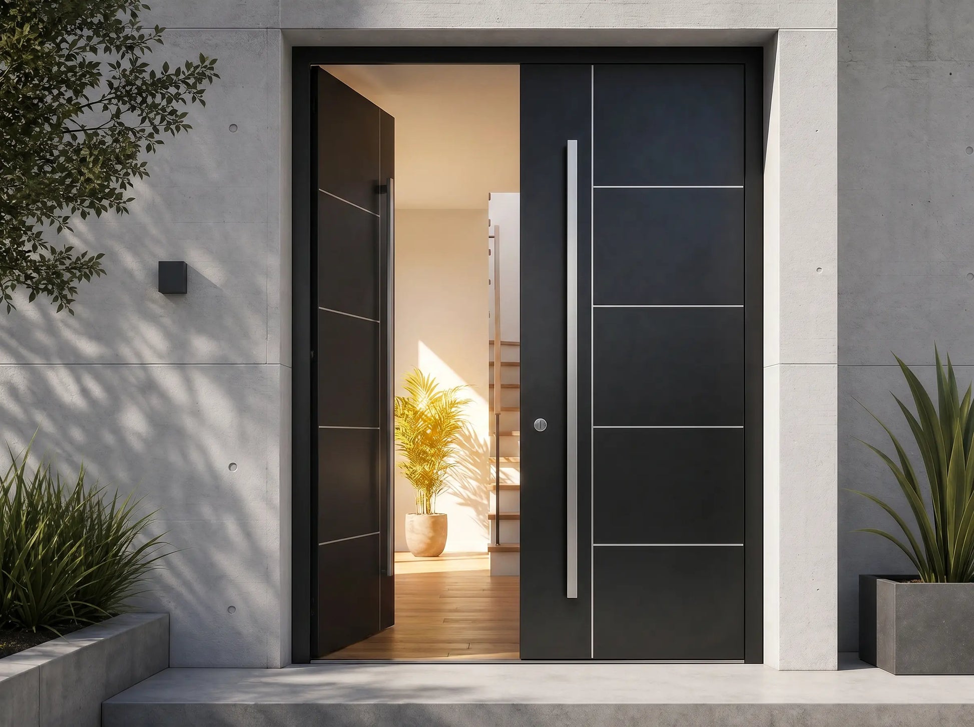 Aluminum Entrance Door — detail view